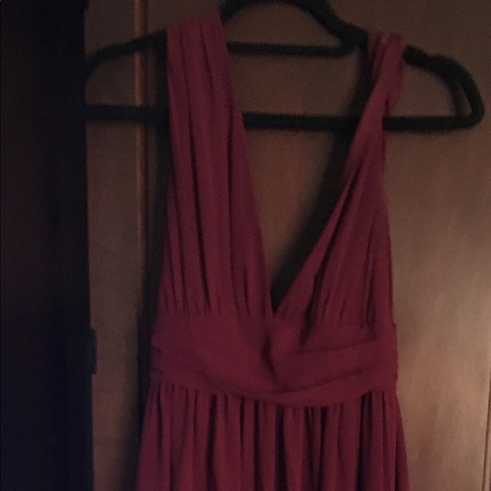 Lulus full length gown burgundy size xs
